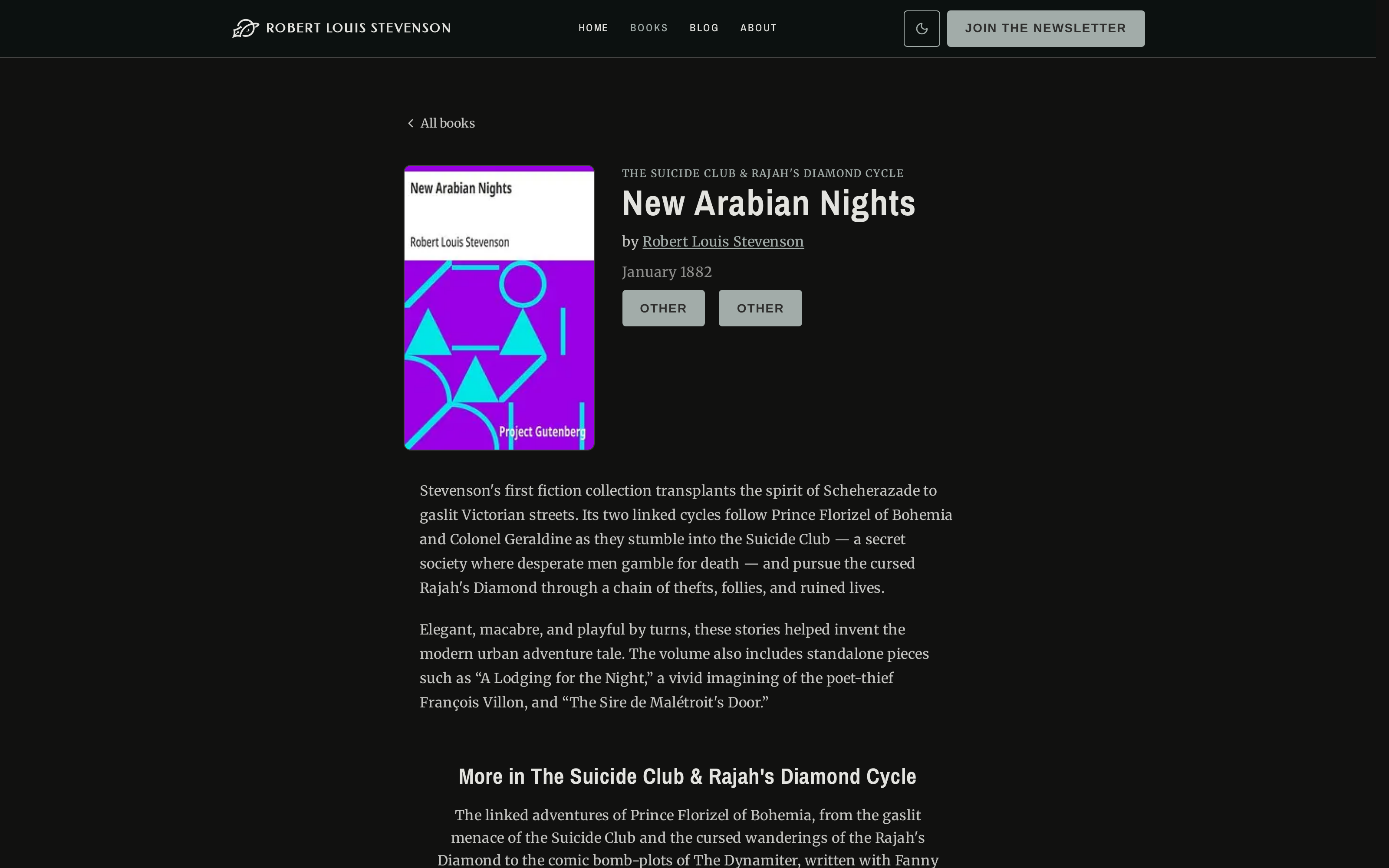 A book's public page — the link readers share and search engines find